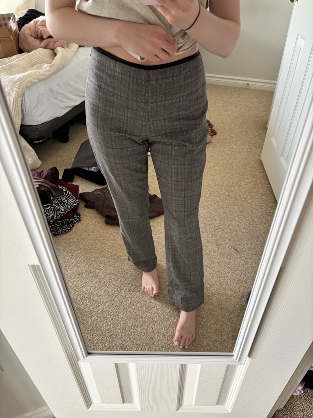 Brooks Brothers Black and White Plaid Pants